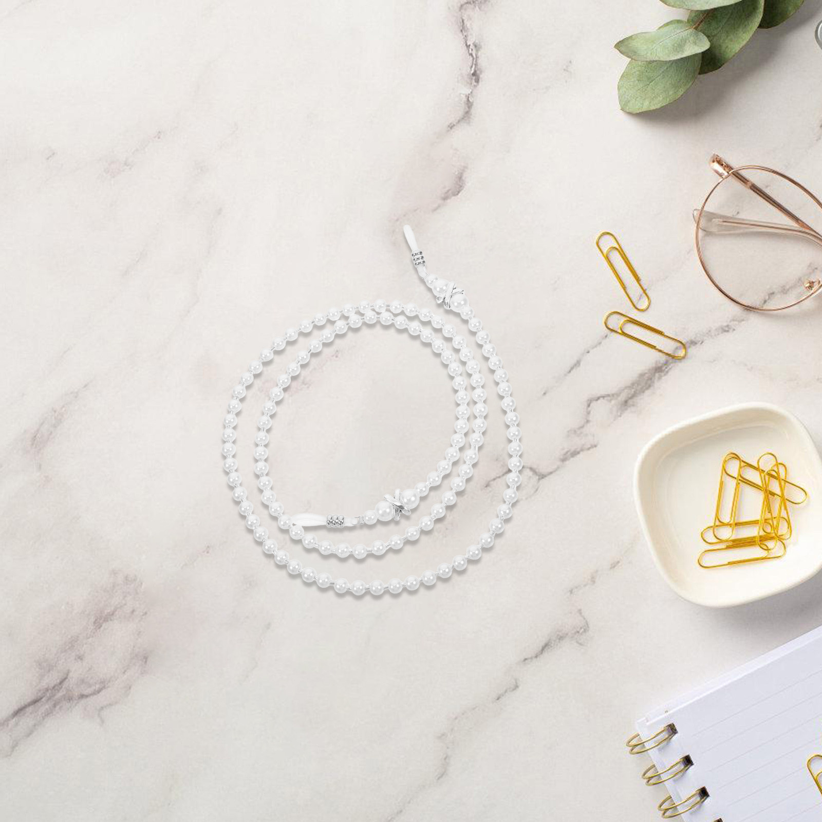 Mask Chain Holder - สายคล้องแว่นตาไข่มุกกันลื่น สร้อยคอลูกปัดเก๋ไก๋ ที่เก็บแว่นกันแดดและหน้ากาก สายคล้องแว่นตาแฟชั่น อุปกรณ์เสริมแว่นตา