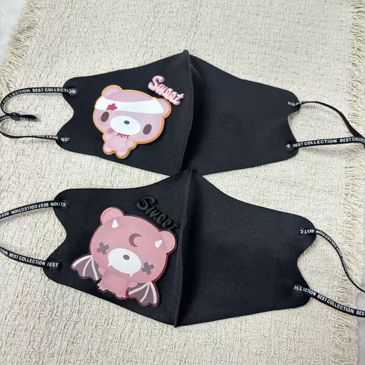 หน้ากากผ้าลายการ์ตูนหมีน่ารัก  - Cloth Face Mask Washable บทวิจารณ์และราคา