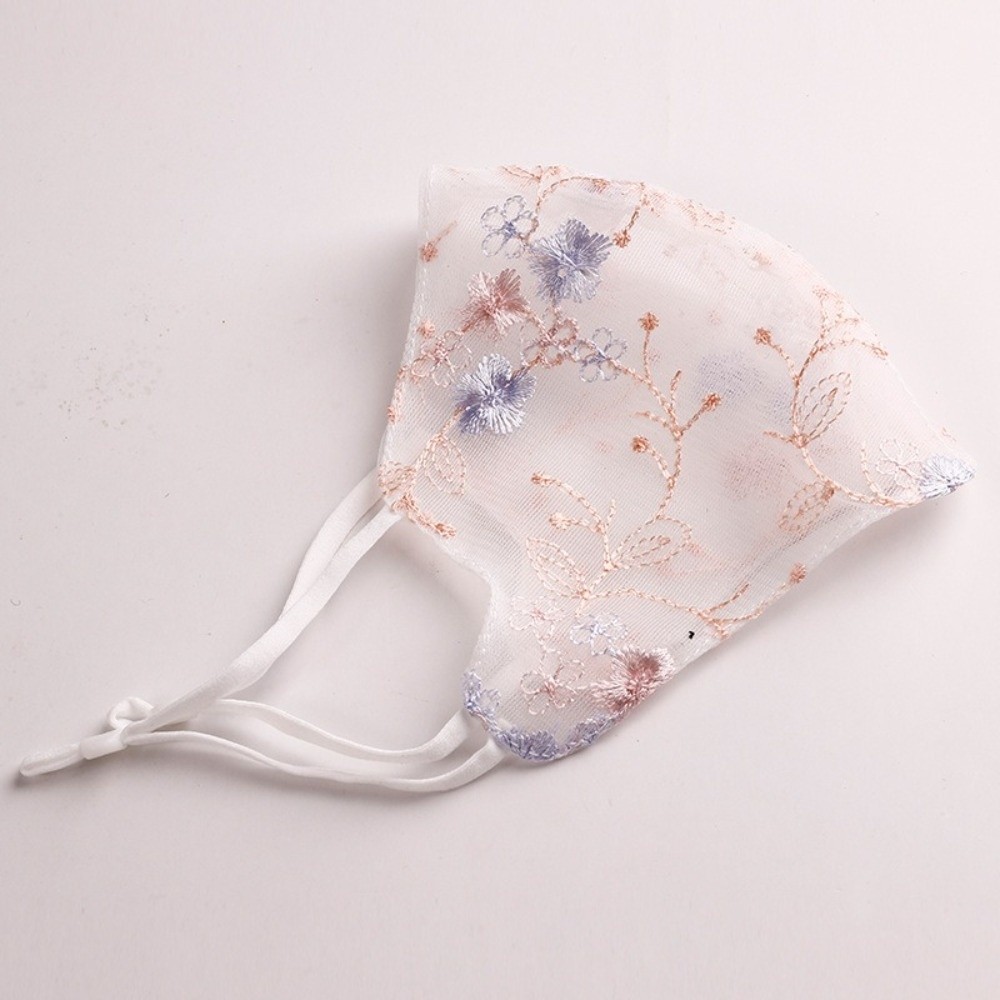 หน้ากากปักลายดอกไม้แบบคลาสสิก  - Cloth Face Mask Washable บทวิจารณ์และราคา