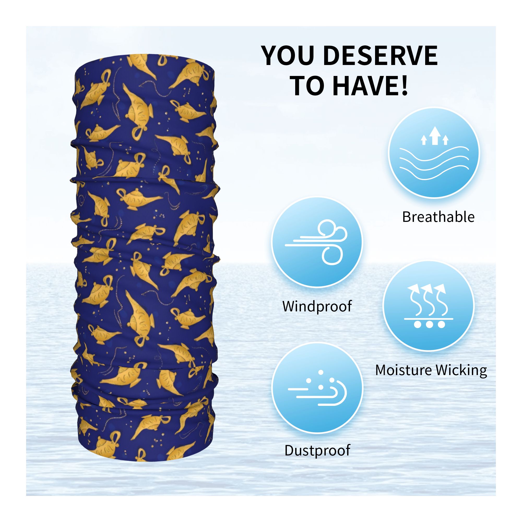 ผ้าพันคอแบบคลุมหน้า กันลม ลาย  - Neck Gaiter Face Cover บทวิจารณ์และราคา